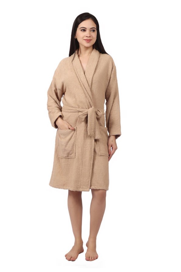 FEATHER DRAPЕ TERRY WOMEN BATHROBE